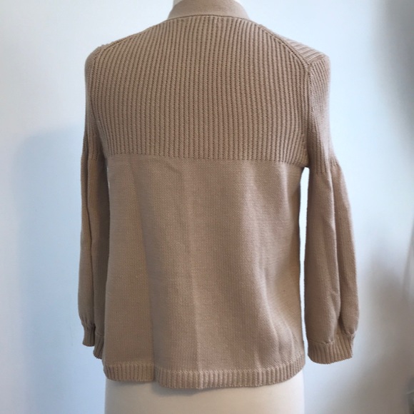 Evie Beige Sweater Cardigan - Picture 3 of 5
